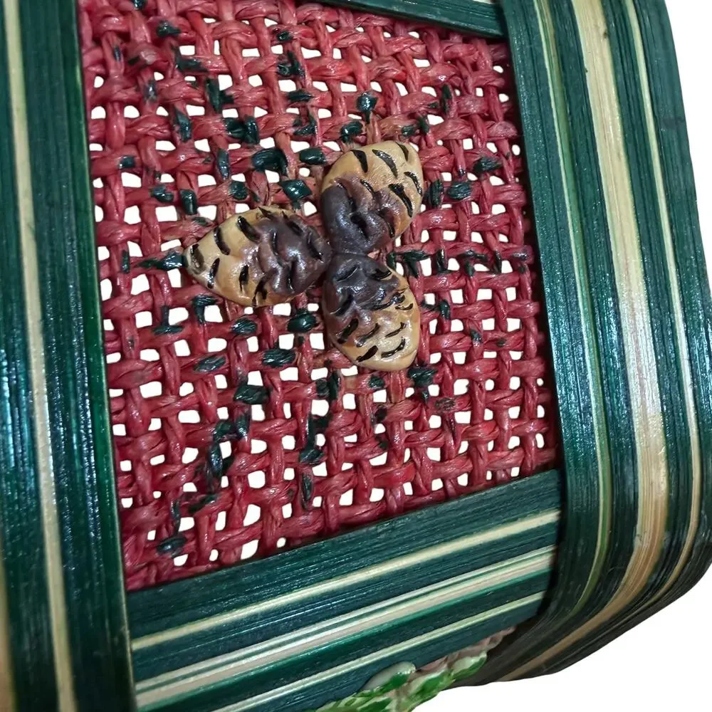 Vintage hexagonal basket